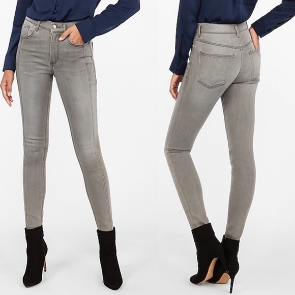 Express High Waisted Seamed Ankle Legging Jean - Picture 1 of 7